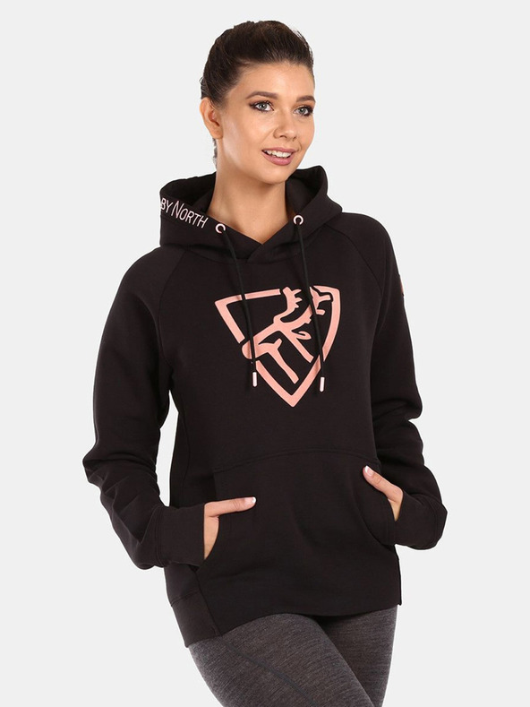 Kilpi Černá dámská bavlněná mikina Kilpi FJELA-W