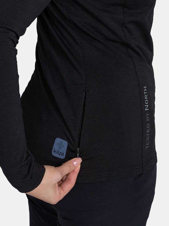 Kilpi Černá dámská sportovní mikina se stojáčkem Kilpi MONTALE