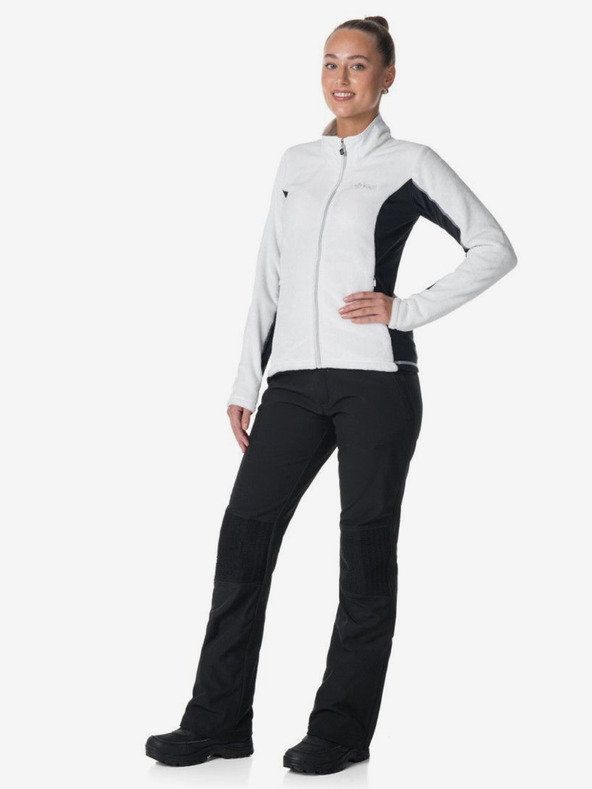 Kilpi Černo-bílá dámská flísová mikina na zip Kilpi SKATHI