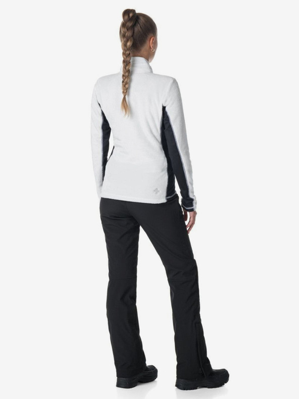 Kilpi Černo-bílá dámská flísová mikina na zip Kilpi SKATHI