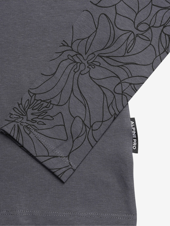 ALPINE PRO Tmavě šedé dámské tričko ALPINE PRO Opesa