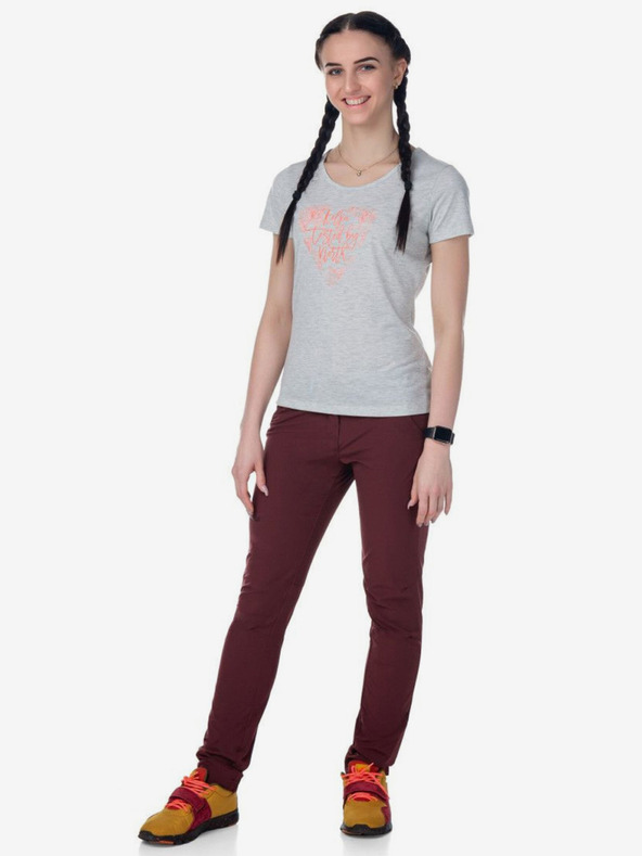 Kilpi Světle šedé dámské sportovní tričko Kilpi GAROVE