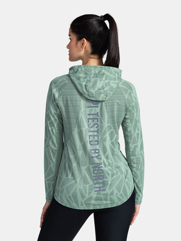 Kilpi Zelená dámská sportovní mikina s kapucí Kilpi AILEEN