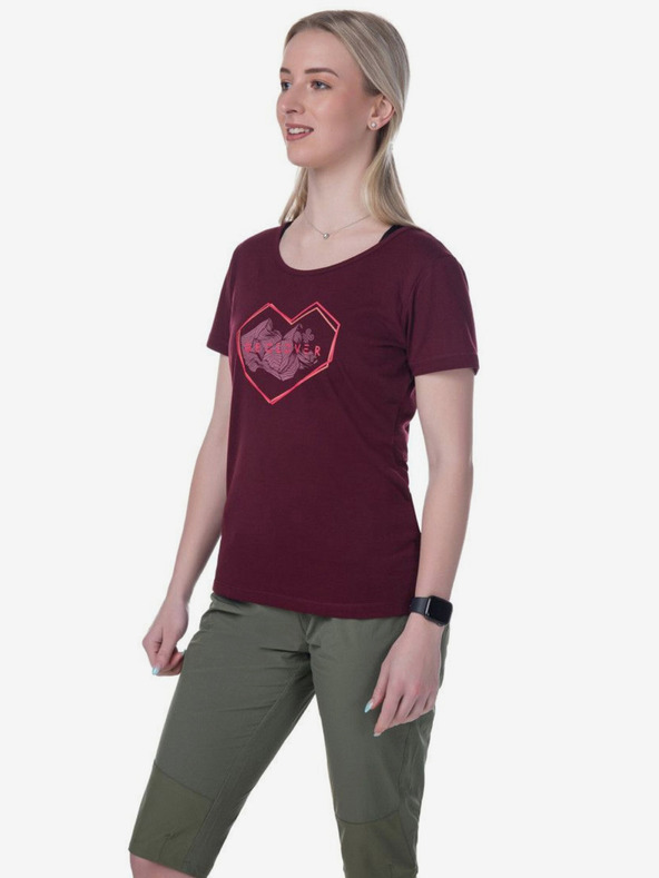 Kilpi Tmavě růžové dámské sportovní tričko Kilpi GAROVE