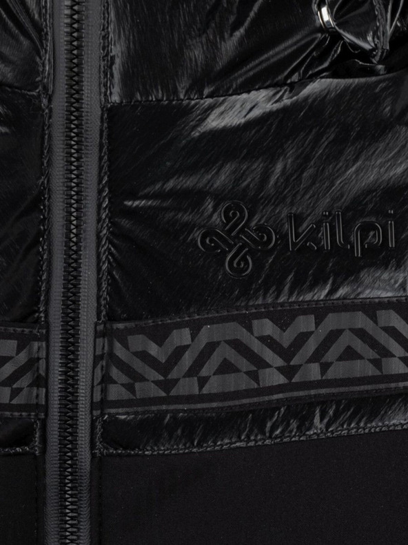 Kilpi Černá dámská lyžařská bunda s umělým kožíškem Kilpi DALILA