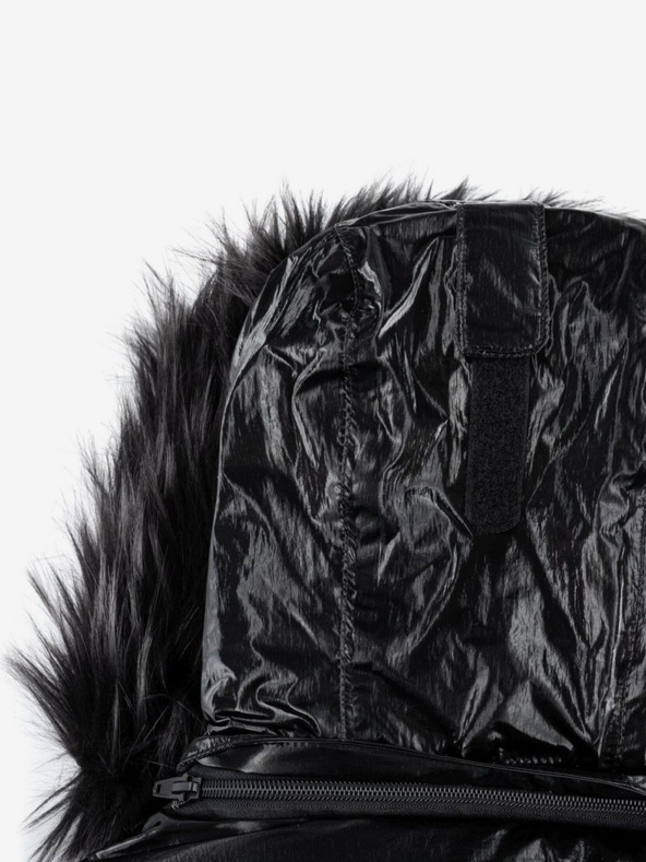 Kilpi Černá dámská lyžařská bunda s umělým kožíškem Kilpi DALILA