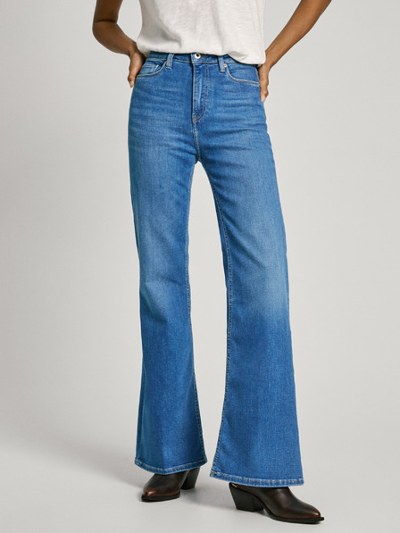 Pepe Jeans Modré dámské flared fit džíny Pepe Jeans