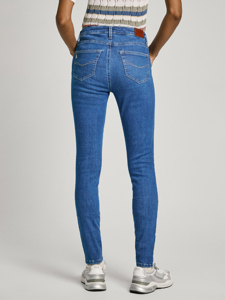 Pepe Jeans Modré dámské super skinny fit džíny Pepe Jeans