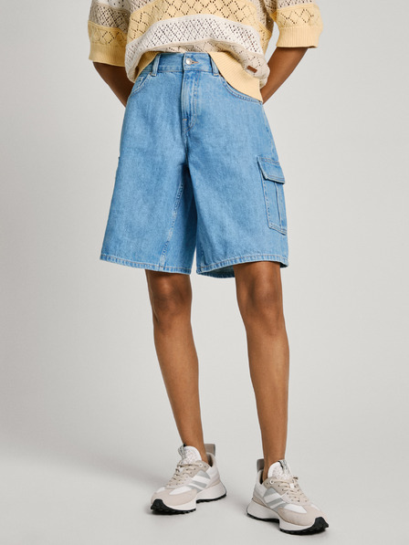 Pepe Jeans Světle modré dámské džínové kraťasy Pepe Jeans