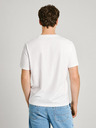 Pepe Jeans Bílé pánské tričko Pepe Jeans