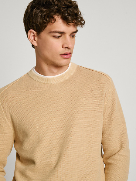 Pepe Jeans Béžový pánský svetr Pepe Jeans
