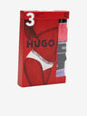 HUGO Sada tří kalhotek v černé, fialové a růžové barvě HUGO