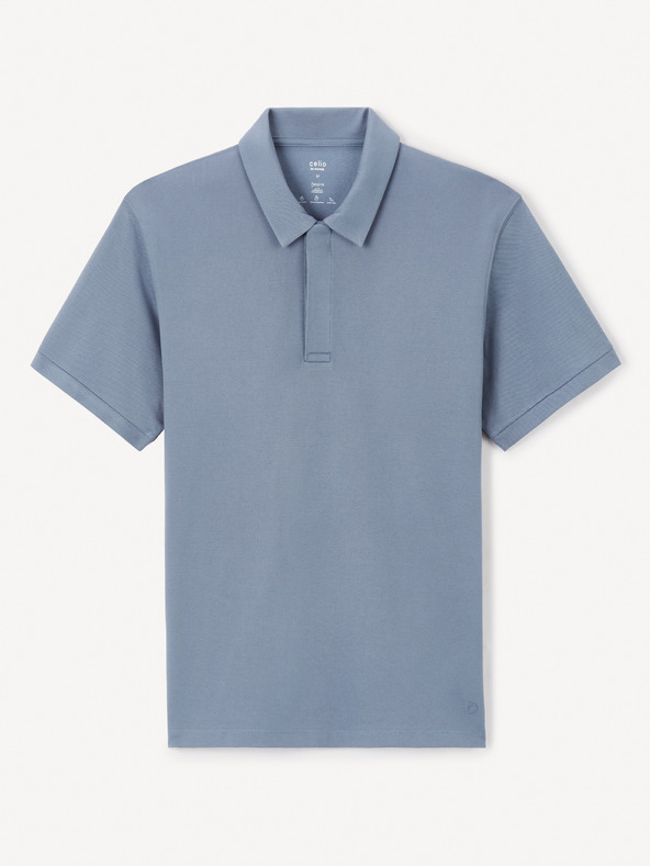 Celio Modré pánské polo tričko Celio Jeterne CoolMax