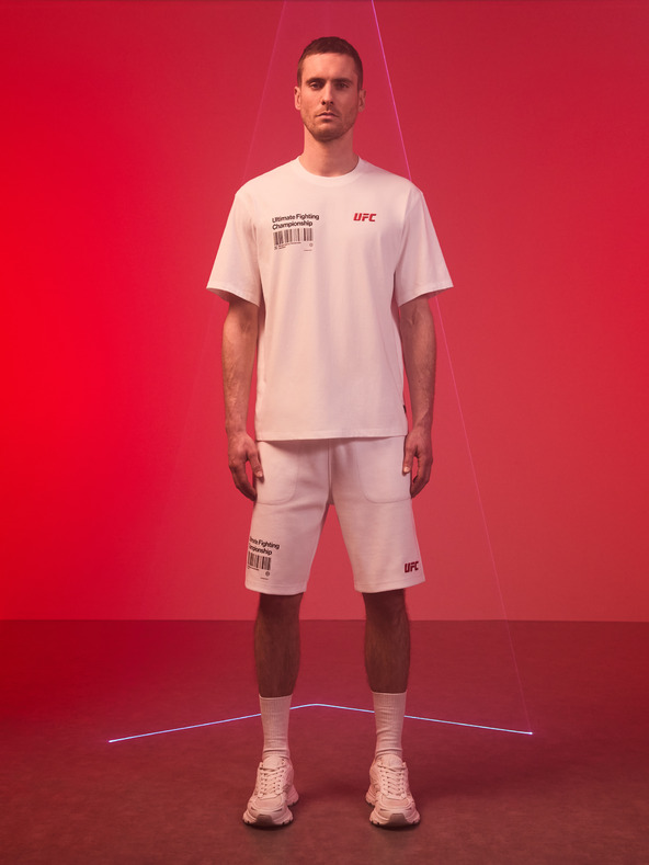 Celio Bílé pánské tričko s potiskem Celio UFC