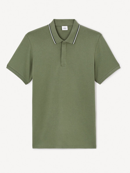 Celio Zelené pánské polo tričko Celio Jevrait