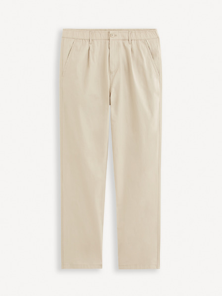 Celio Béžové pánské chino kalhoty Celio Jopaper