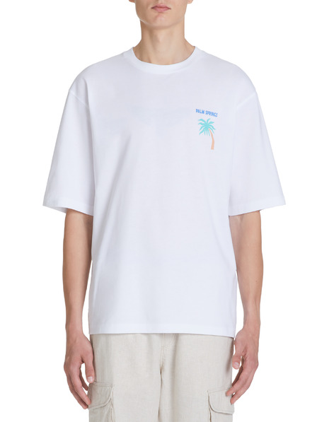 Celio Bílé pánské oversized tričko Celio Jecalif