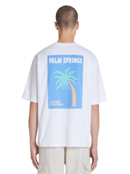 Celio Bílé pánské oversized tričko Celio Jecalif