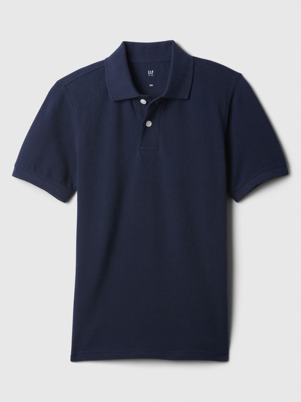 GAP Tmavě modré klučičí pique polo tričko GAP