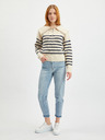 Orsay Krémový dámský pruhovaný svetr ORSAY