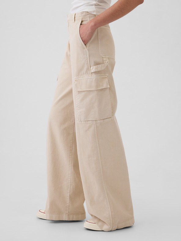 GAP Kalhoty s kapsami Baggy Khaki Cargo Gap