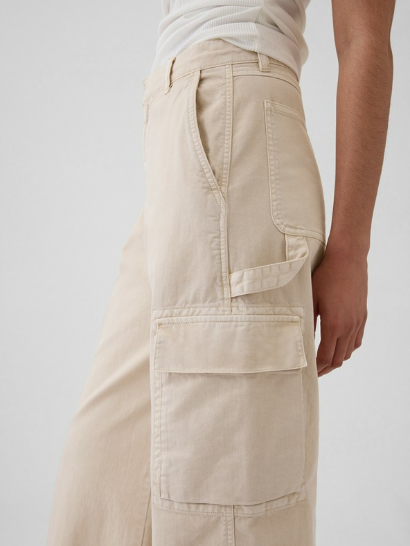 GAP Kalhoty s kapsami Baggy Khaki Cargo Gap