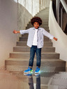 Geox Modré chlapecké tenisky Geox Activart Illuminus