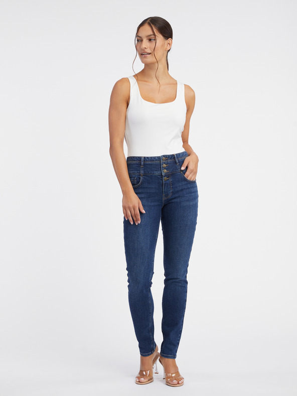 Orsay Tmavě modré dámské skinny fit džíny ORSAY