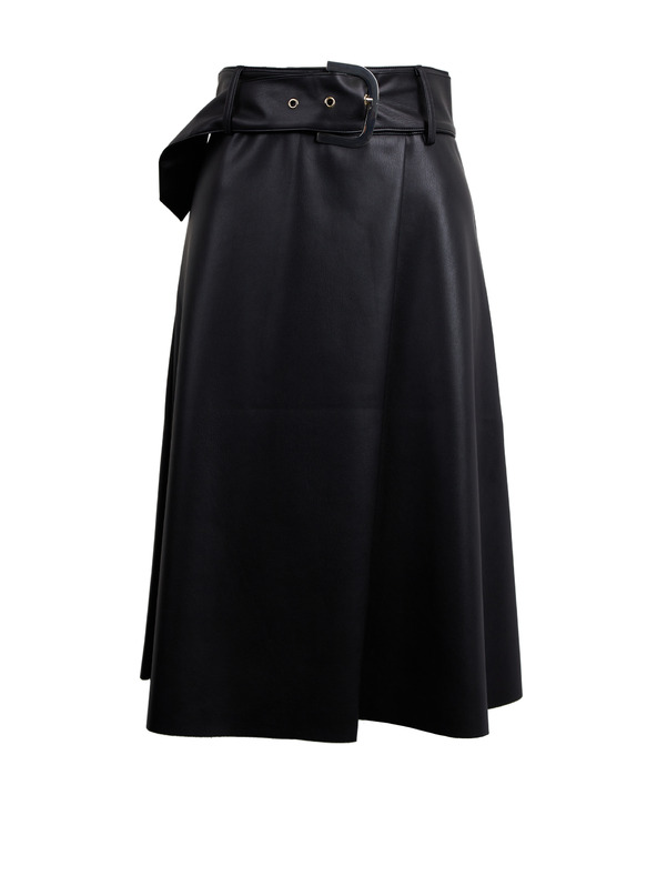Orsay Černá dámská koženková sukně ORSAY