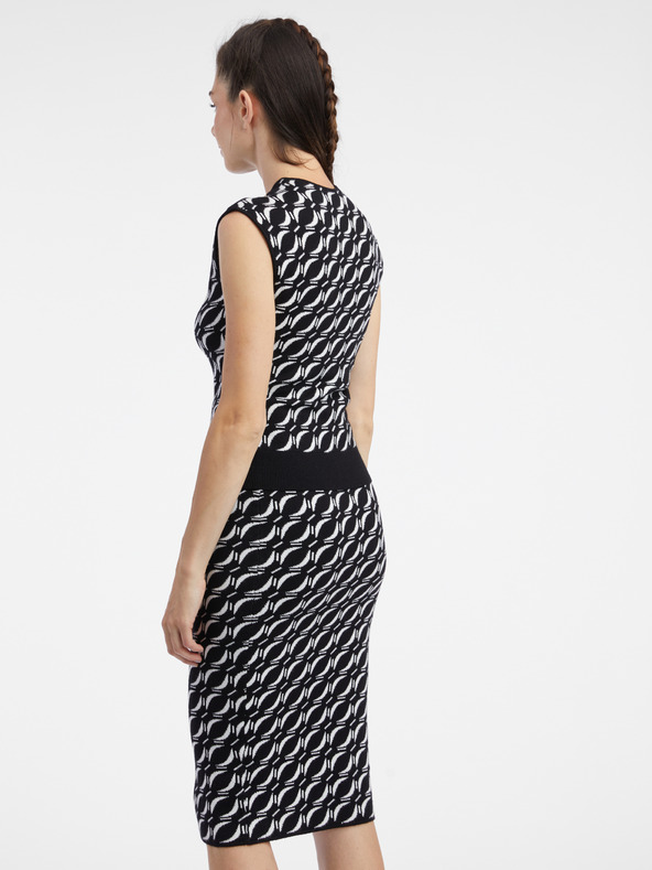 Orsay Bílo-černý dámský vzorovaný svetrový top ORSAY