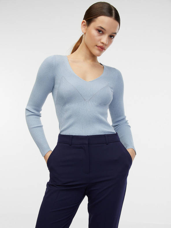 Orsay Tmavě modré dámské kalhoty ORSAY