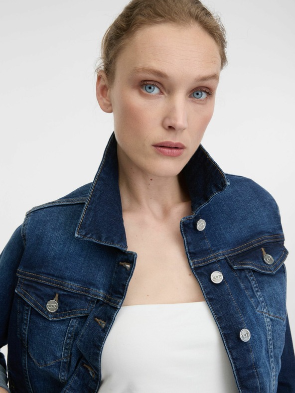 Orsay Tmavě modrá dámská džínová bunda ORSAY