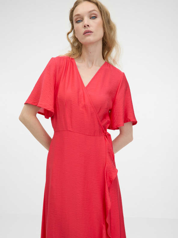 Orsay Červené dámské maxi šaty ORSAY