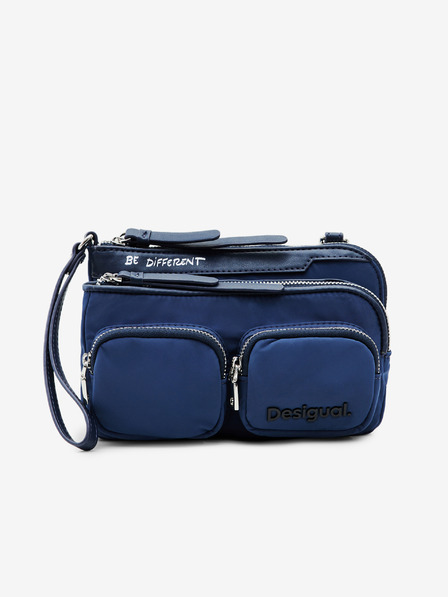 Desigual Modrá dámská crossbody kabelka Desigual Pocketmas Linda