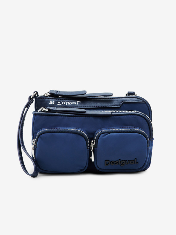 Desigual Modrá dámská crossbody kabelka Desigual Pocketmas Linda