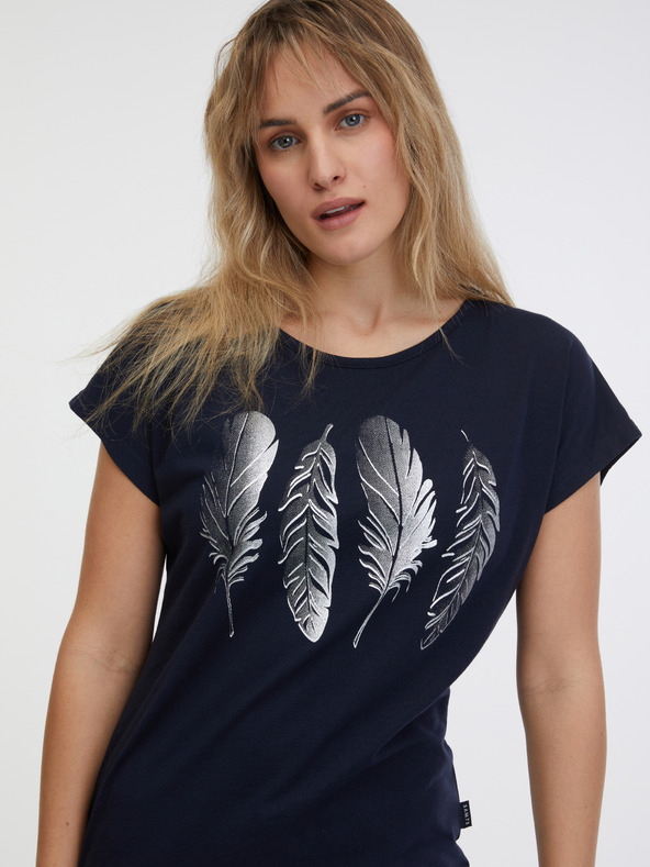 Sam 73 Tmavě modré dámské tričko SAM 73 Clorinda