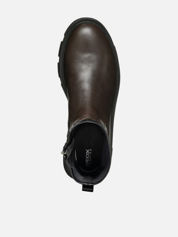 Geox Tmavě hnědá dámská kotníková obuv Geox Vilde