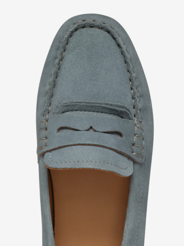 Geox Světle zelené dámské mokasíny Geox Kosmopolis + Grip