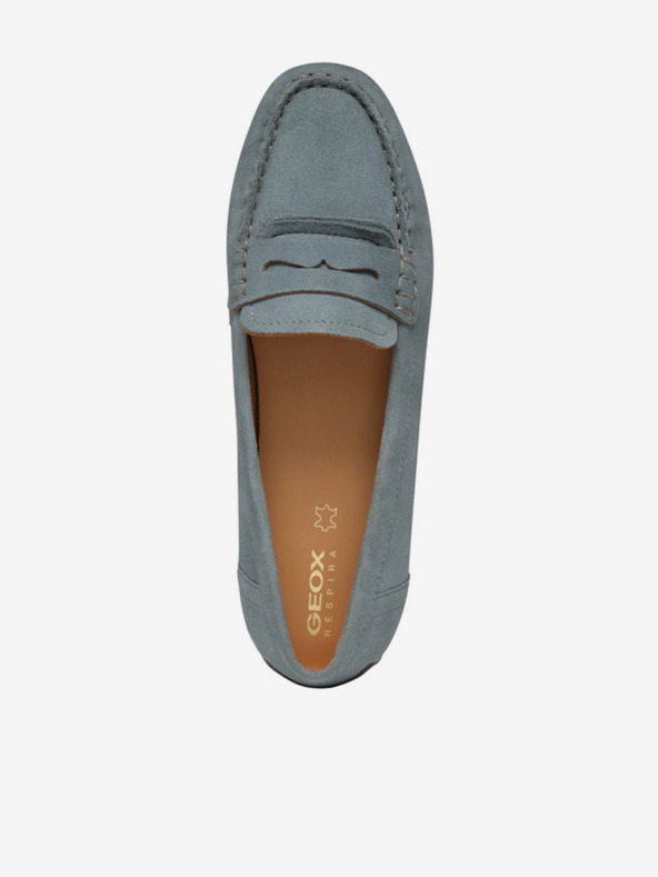 Geox Světle zelené dámské mokasíny Geox Kosmopolis + Grip