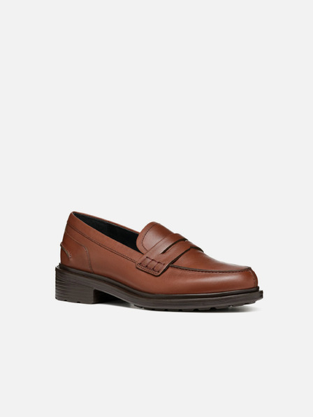 Geox Hnědé dámské mokasíny Geox Walk Pleasure