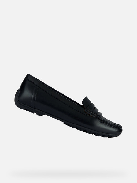 Geox Černé dámské mokasíny Geox Kosmopolis + grip