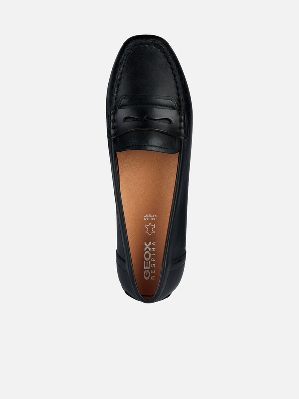 Geox Černé dámské mokasíny Geox Kosmopolis + grip
