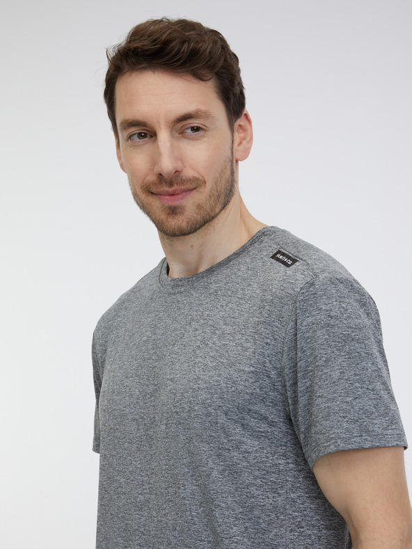 Sam 73 Šedé pánské žíhané tričko SAM 73 Fortunato