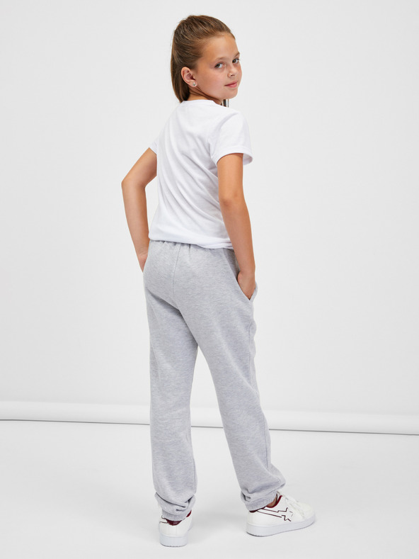 Sam 73 Světle šedé dětské žíhané tepláky SAM 73 Riardin