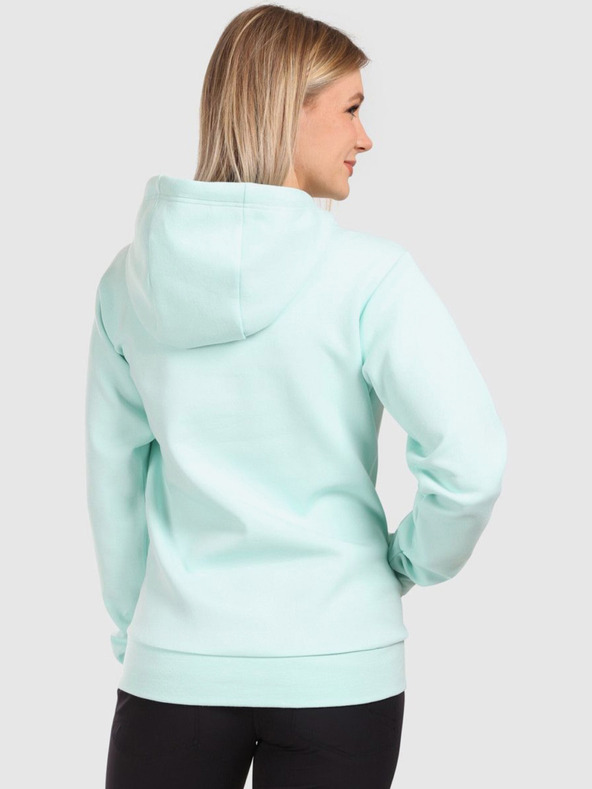 Kilpi Dámská bavlněná mikina s kapucí Kilpi NIKY-W Mentolová
