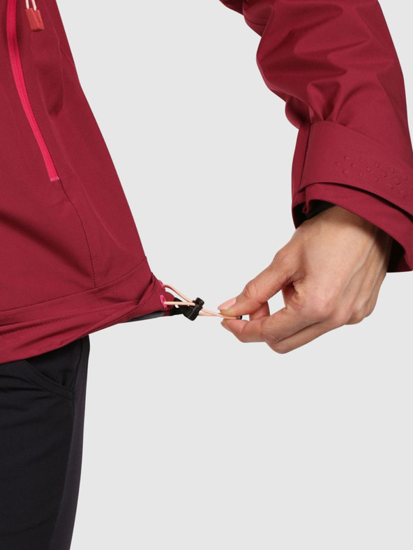 Kilpi Dámská hardshellová nepromokavá bunda Kilpi MAMBA-W Tmavě červená