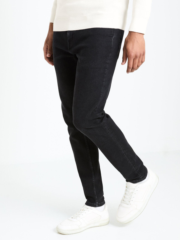 Celio Černé pánské slim fit džíny Celio C25 Fofine