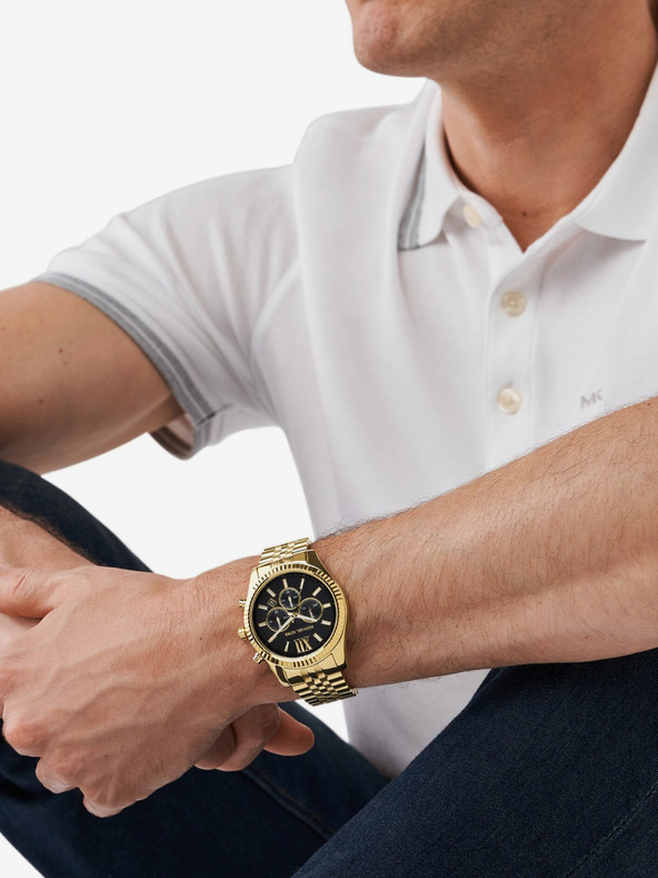 Michael Kors Zlaté pánské hodinky Michael Kors Lexington