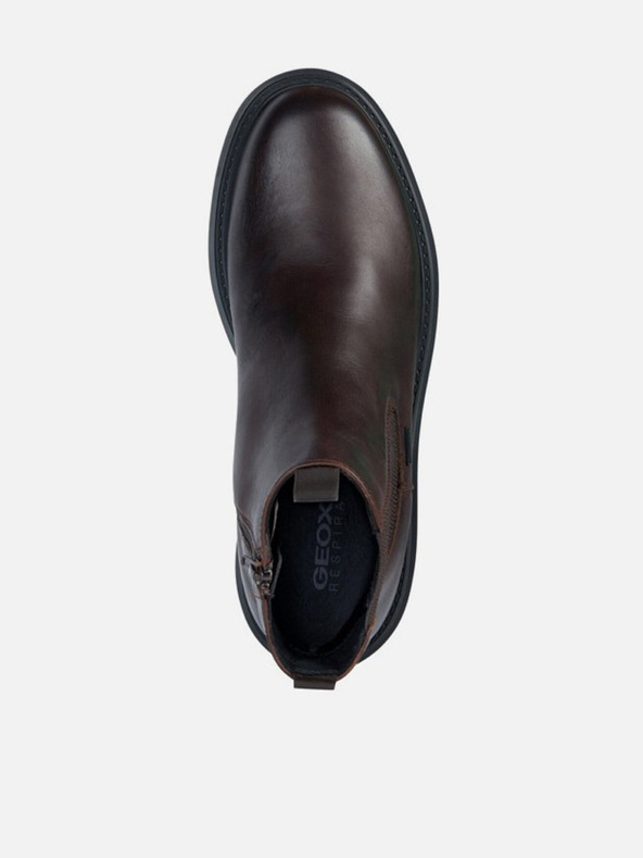 Geox Hnědá pánská kotníková obuv Geox Faloria b abx