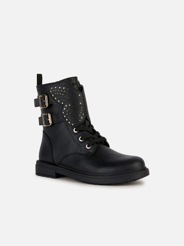 Geox Černá dívčí kotníková obuv Geox Eclair